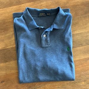 Men’s heather blue polo